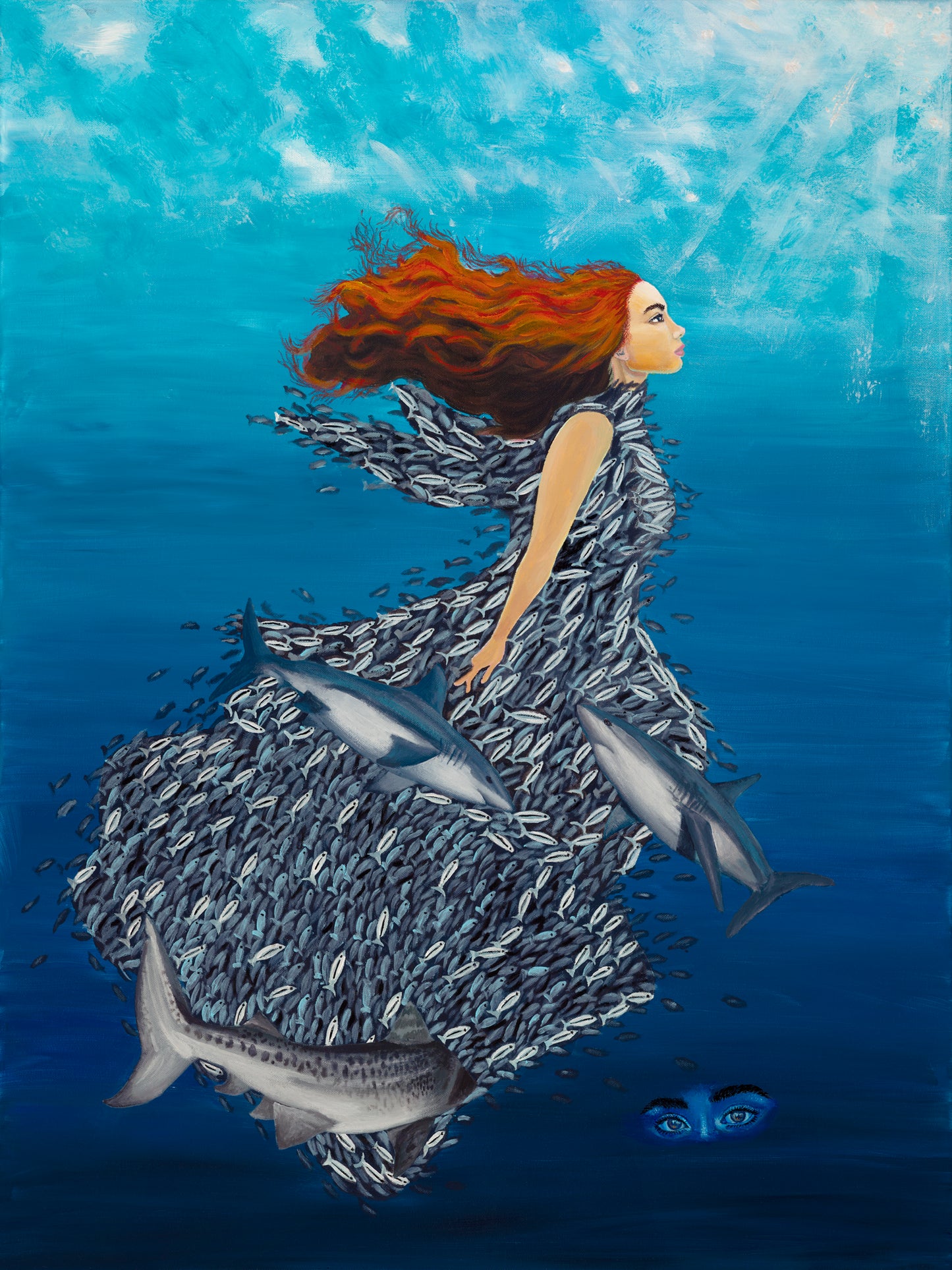 "Swimming with the Fishes" Original Artwork  (SOLD)