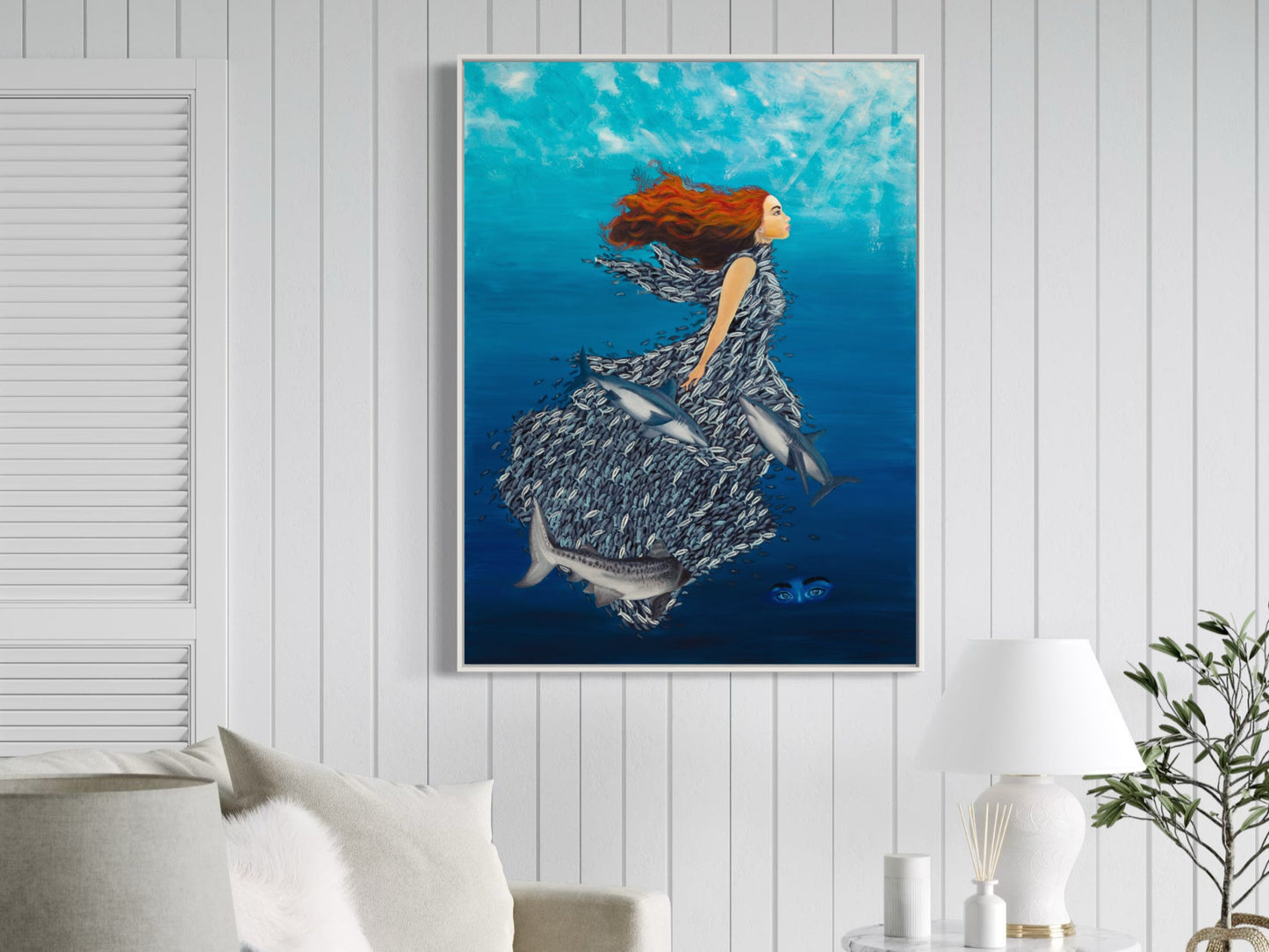 "Swimming with the Fishes" Limited Edition Hand-Embellished canvas Prints